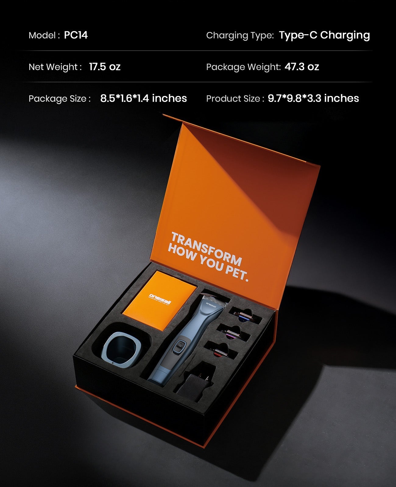 Oneisall Cordless Professional Dog Grooming Clippers