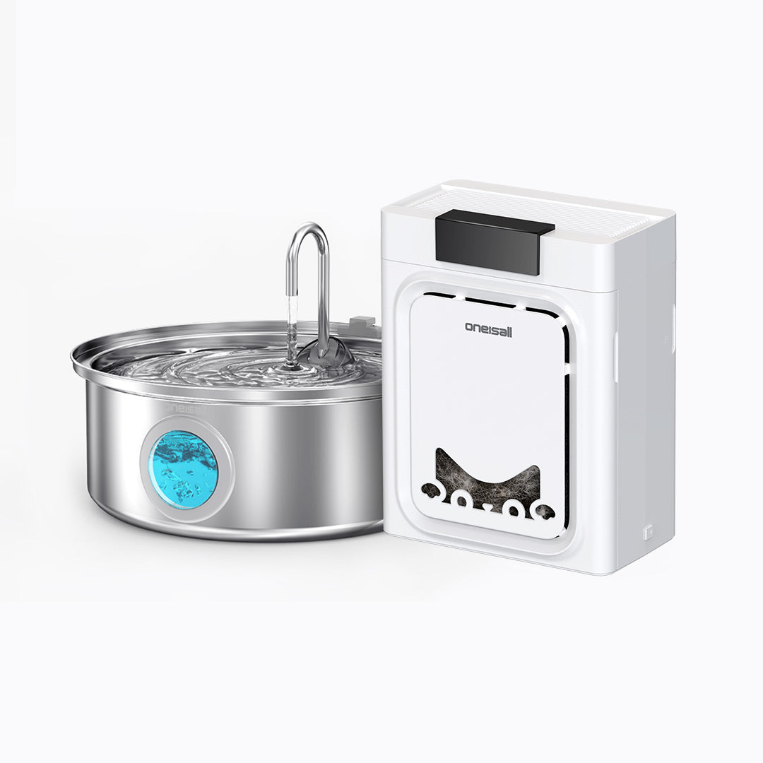 Oneisall 7L Pet Water Fountain with Visual Water Level