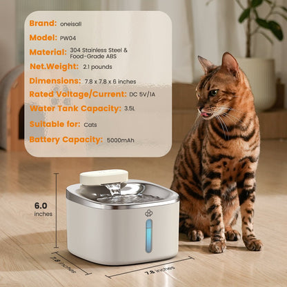 Oneisall Pet Air Purifier & Cordless Water Fountain Set
