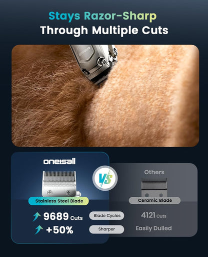 Oneisall PC18 Dog Clippers for Grooming Thick Hair