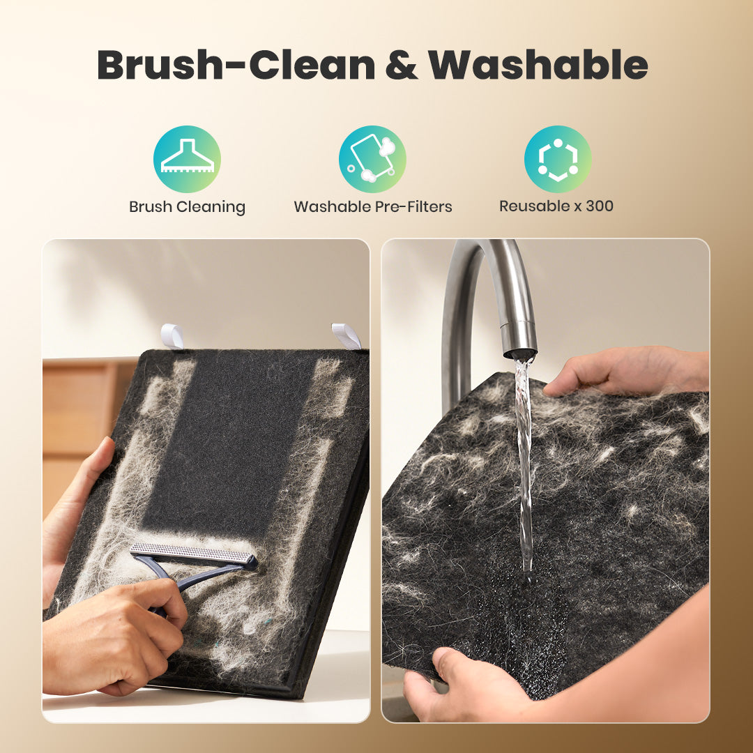 Oneisall Air Purifiers for Home Pets with Double-Sided Inlet, 3-Pack Set