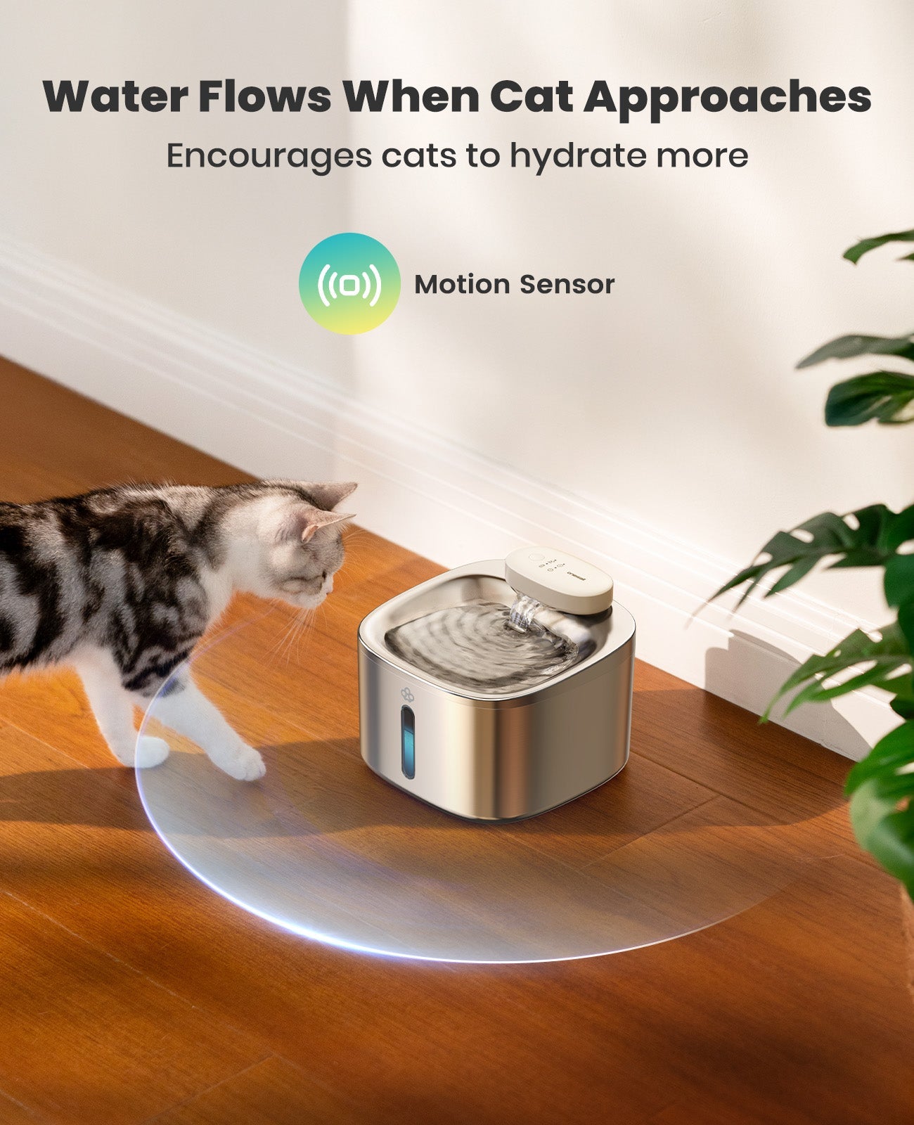 Oneisall 7L Pet Water Fountain with Visual Water Level