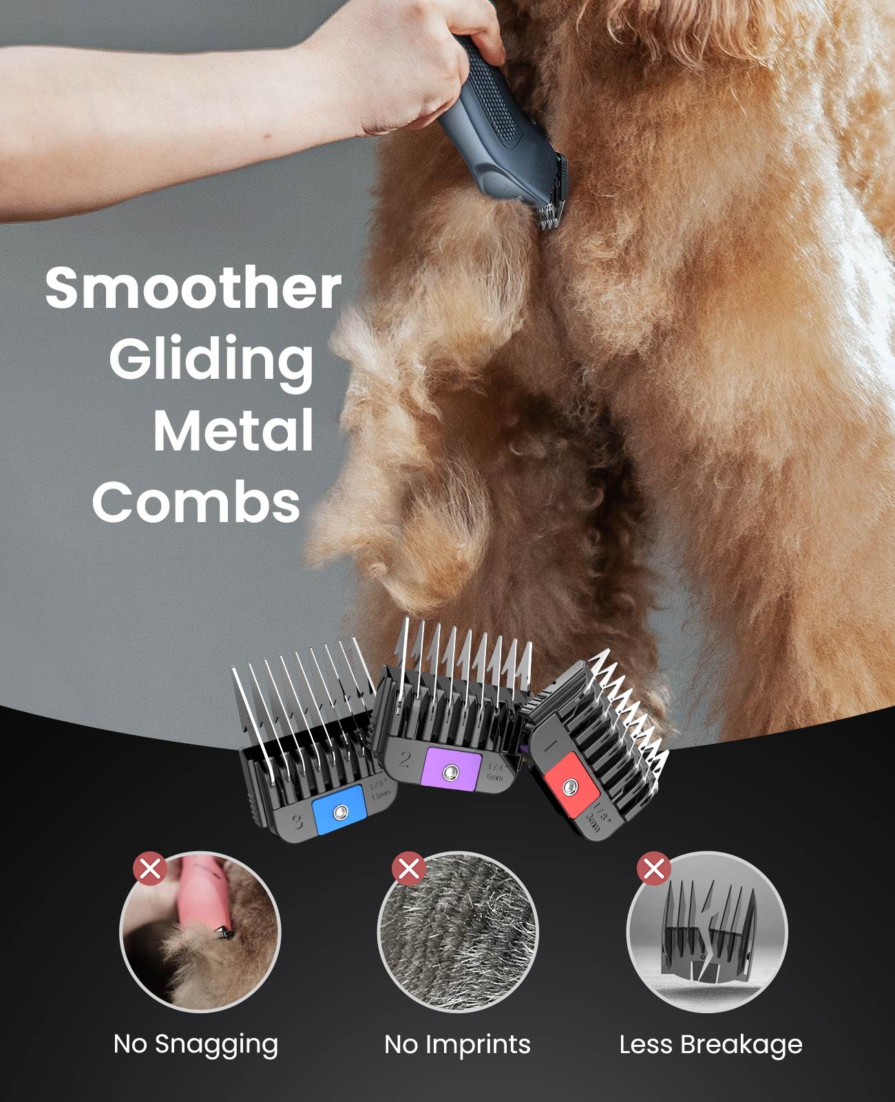 Oneisall Cordless Professional Dog Grooming Clippers