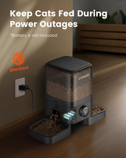 Oneisall H1 5L Automatic Cat Feeders for Two Cats