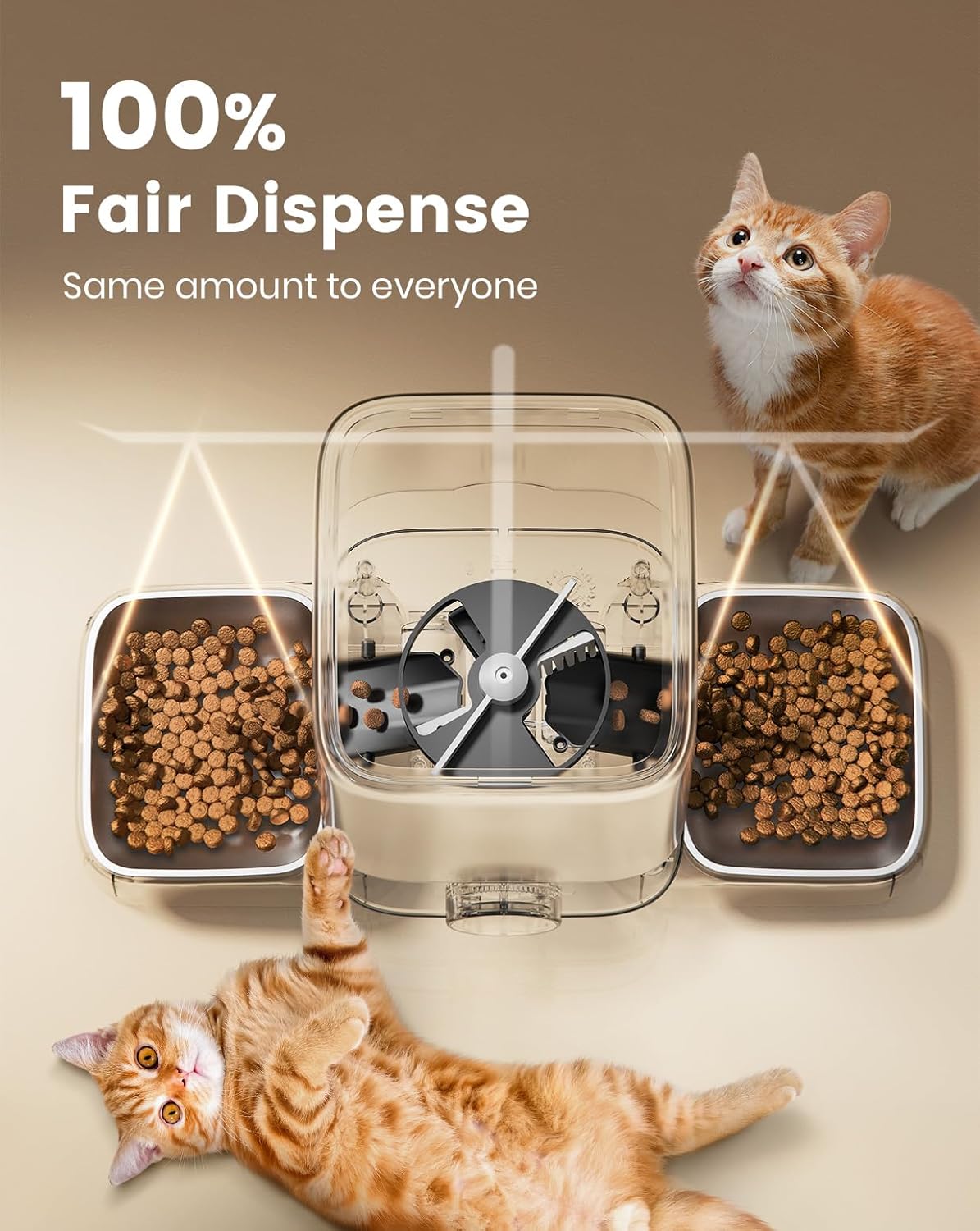 Oneisall H1 5L Automatic Cat Feeders for Two Cats