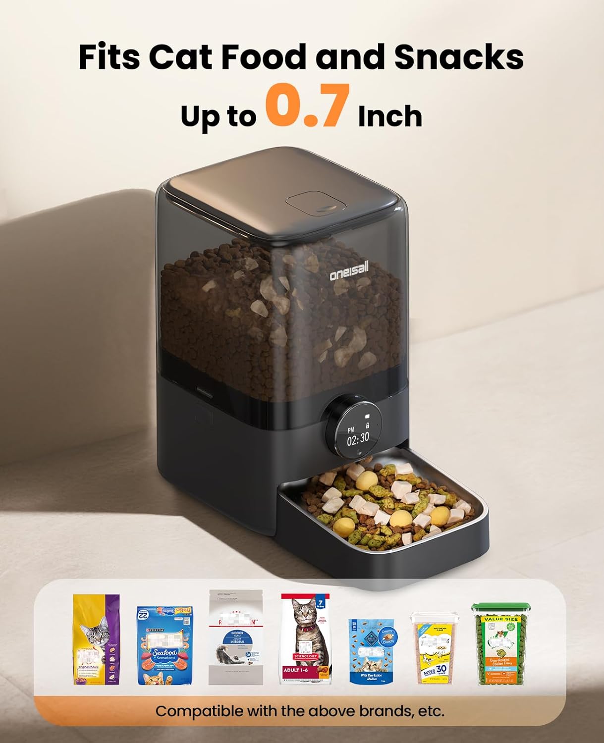 Oneisall PF07 5L Automatic Cat Feeder