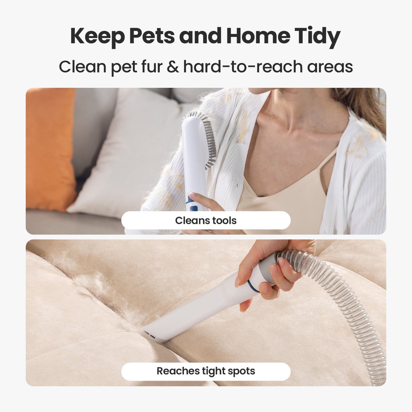 Oneisall LM2 7-in-1 Pet Grooming Vacuum Kit