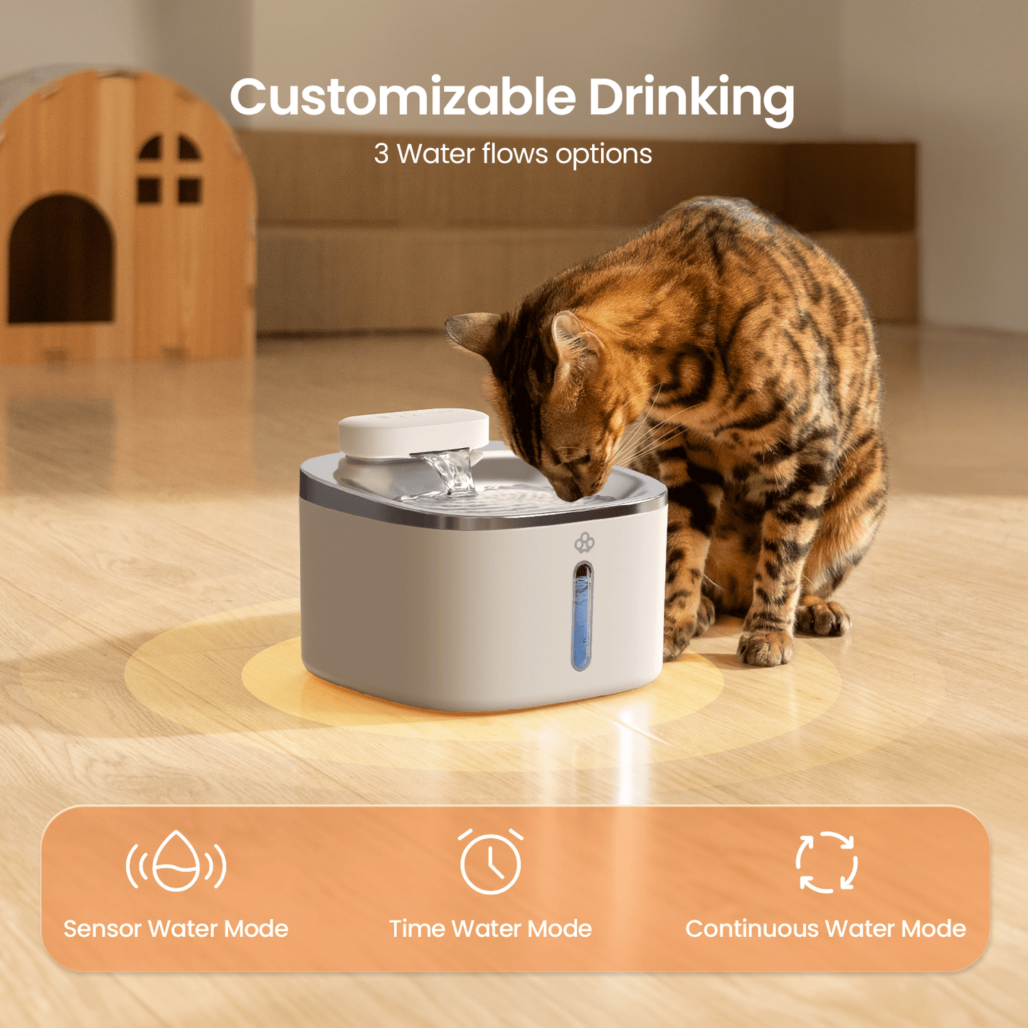 Oneisall Pet Air Purifier & Cordless Water Fountain Set