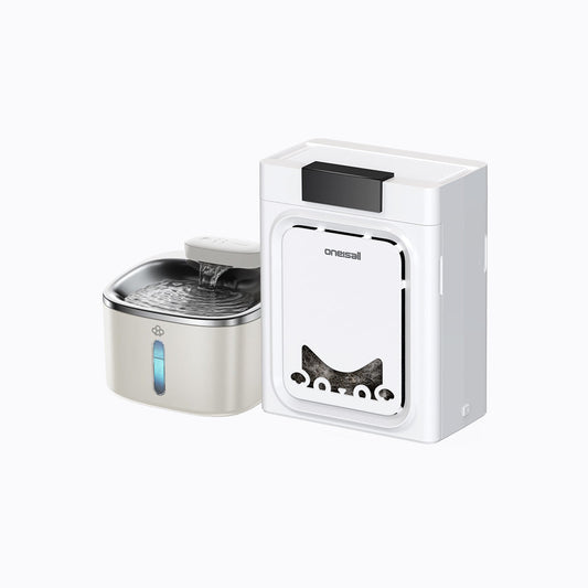 Oneisall Pet Air Purifier & Cordless Water Fountain Set