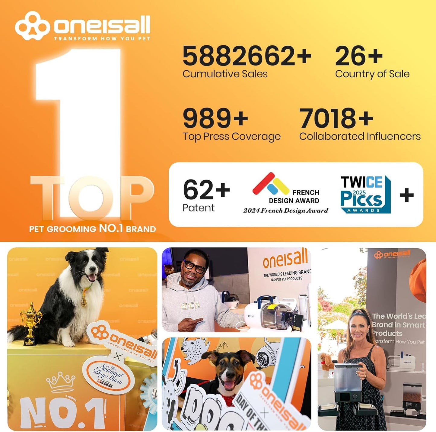 Oneisall Comfy L1 Cordless Pet Grooming Vacuum Kit