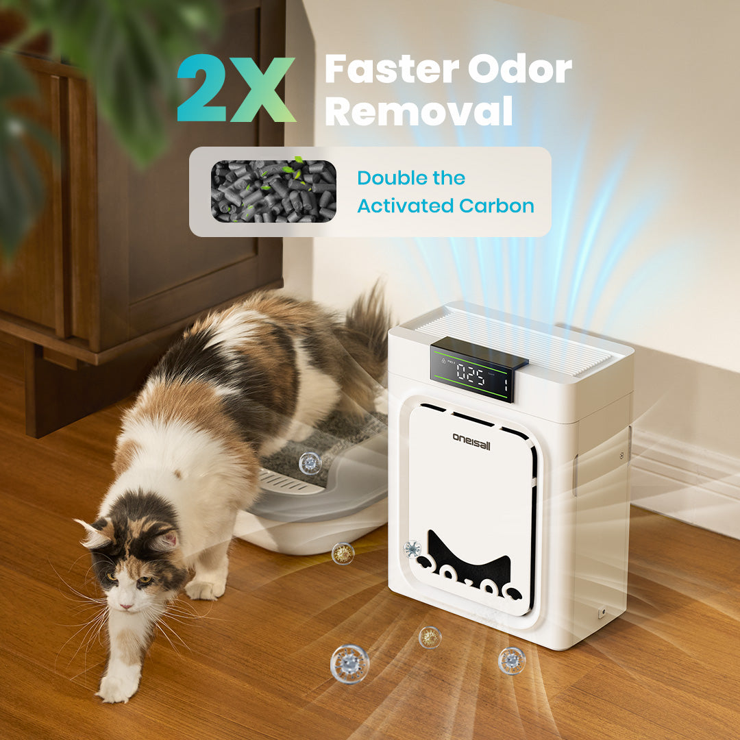 Oneisall Air Purifier for Homes with Pets, Double-Sided Inlet